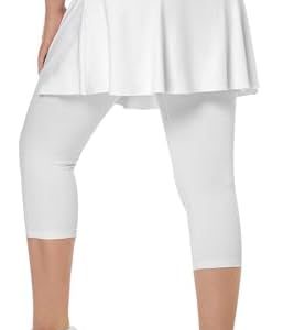 ANIVIVO Women's Tennis Yoga Skirted Leggings with Pockets | Pleated Design for Activewear | Perfect for Sports & Casual