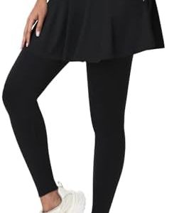 ANIVIVO Women's Athletic Skirted Leggings | Comfortable Yoga & Tennis Skirt with Pockets | Ideal for Golf & Pickleball