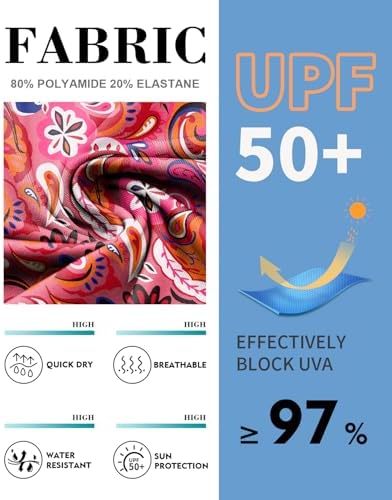 WOWENY Women's Modest Ruched Tankini Top - UPF 50+ Swimwear for Active Summer Days - Stylish & Comfortable Swimsuit Top