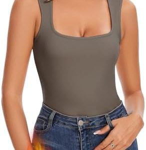 WOWENY Women's Thermal Sleeveless Tank Tops | Adjustable Straps | Winter Fleece Camisole | Warm Underwear Vest for Cold