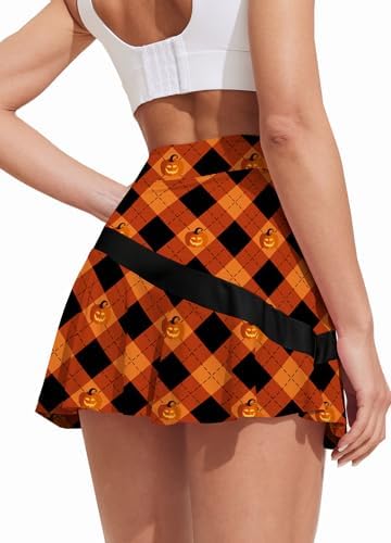 Ekouaer Women’s Tennis Skirts - Lightweight Pleated Athletic Golf Skorts with Shorts & Pockets for Running & Workouts