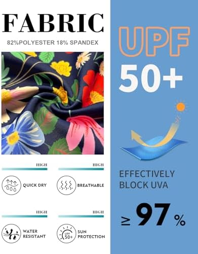 WOWENY Women’s Swim Shirts Rash Guard - UPF 50 Sun Protection - Lightweight Zipper Tankini Tops with Ruffle Sleeve - Per